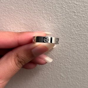 Silver Cartier Ring and Silver Love Bracelet